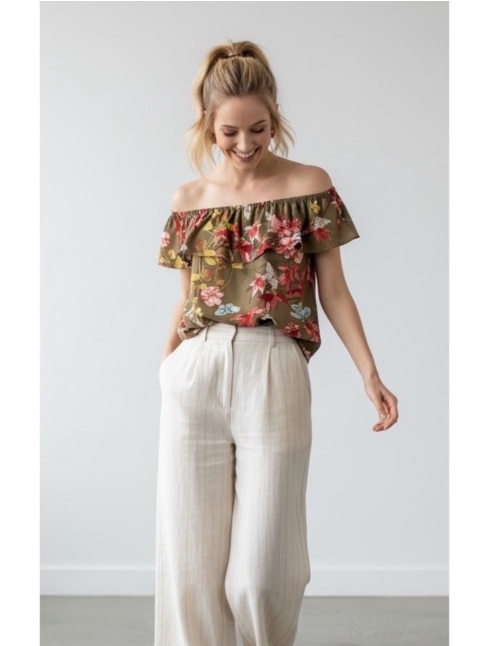 Maeve by Anthropologie Vallita Off-The-Shoulder
Blouse Top Size XS